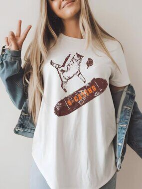Cute Skateboard Cat T-shirt, Gift For Cat Lover